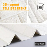 BRICKWALL® – 3D ISEKLEEPUV TAPEET (77 cm x 70 cm)